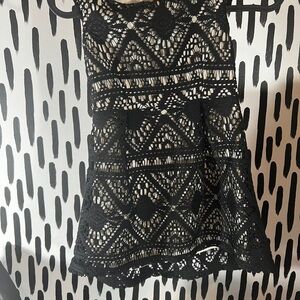 Chic Black Crochet Dress kids